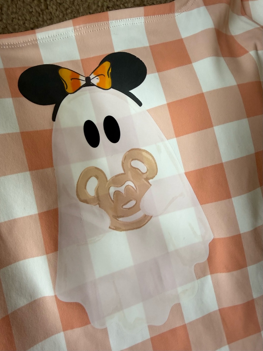 MADE BY MOLLY Halloween Pretzel Ghostie Adult Mesh Dress with shorts - Picture 3 of 3